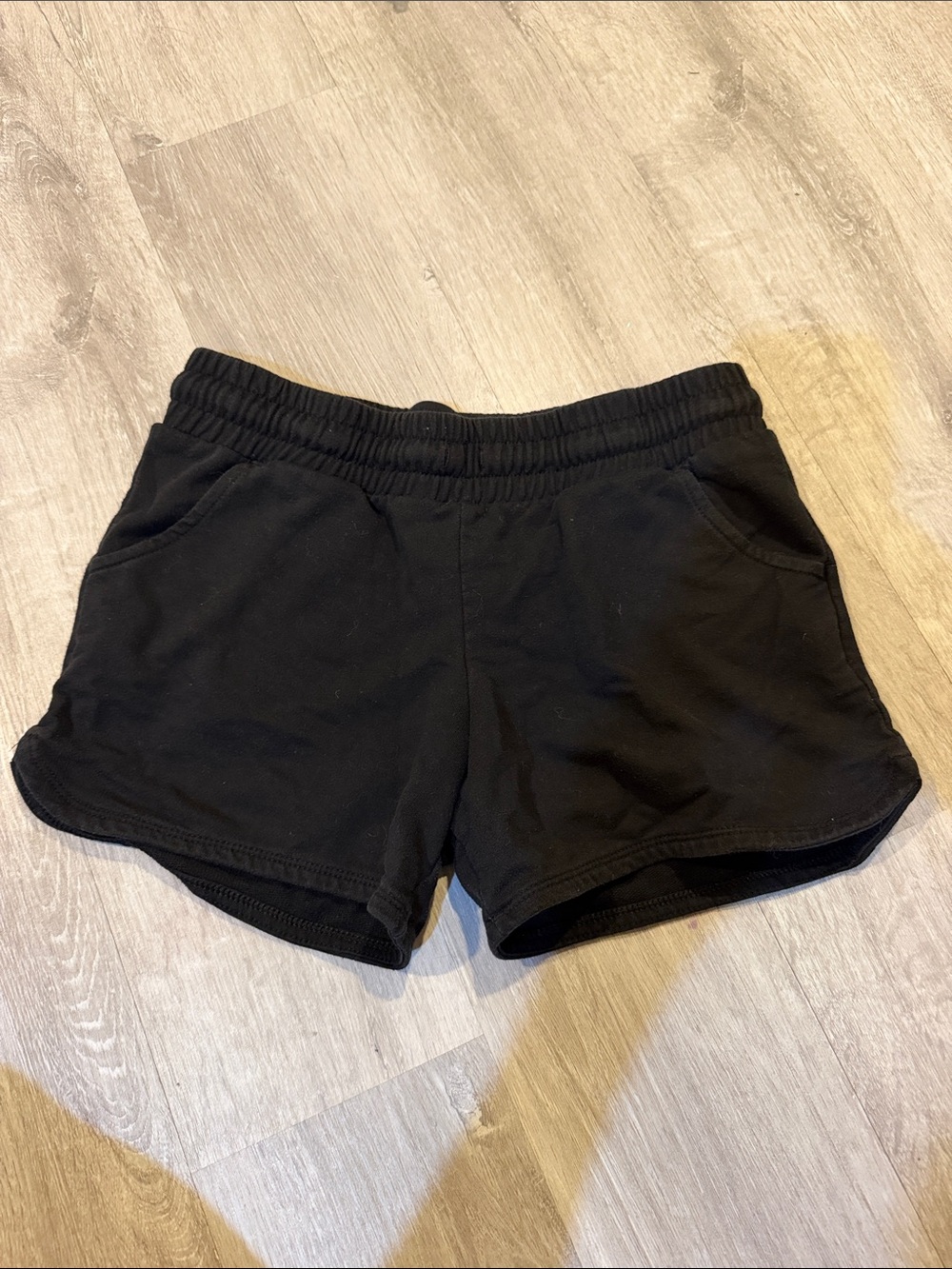 Cat & Jack Black Girls' Cotton Active Shorts